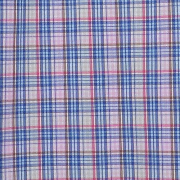Egara* Men's Long Sleeve Button Down Curved Hem‎ Plaid Dress Shirt ~ Size Large - Picture 11 of 11